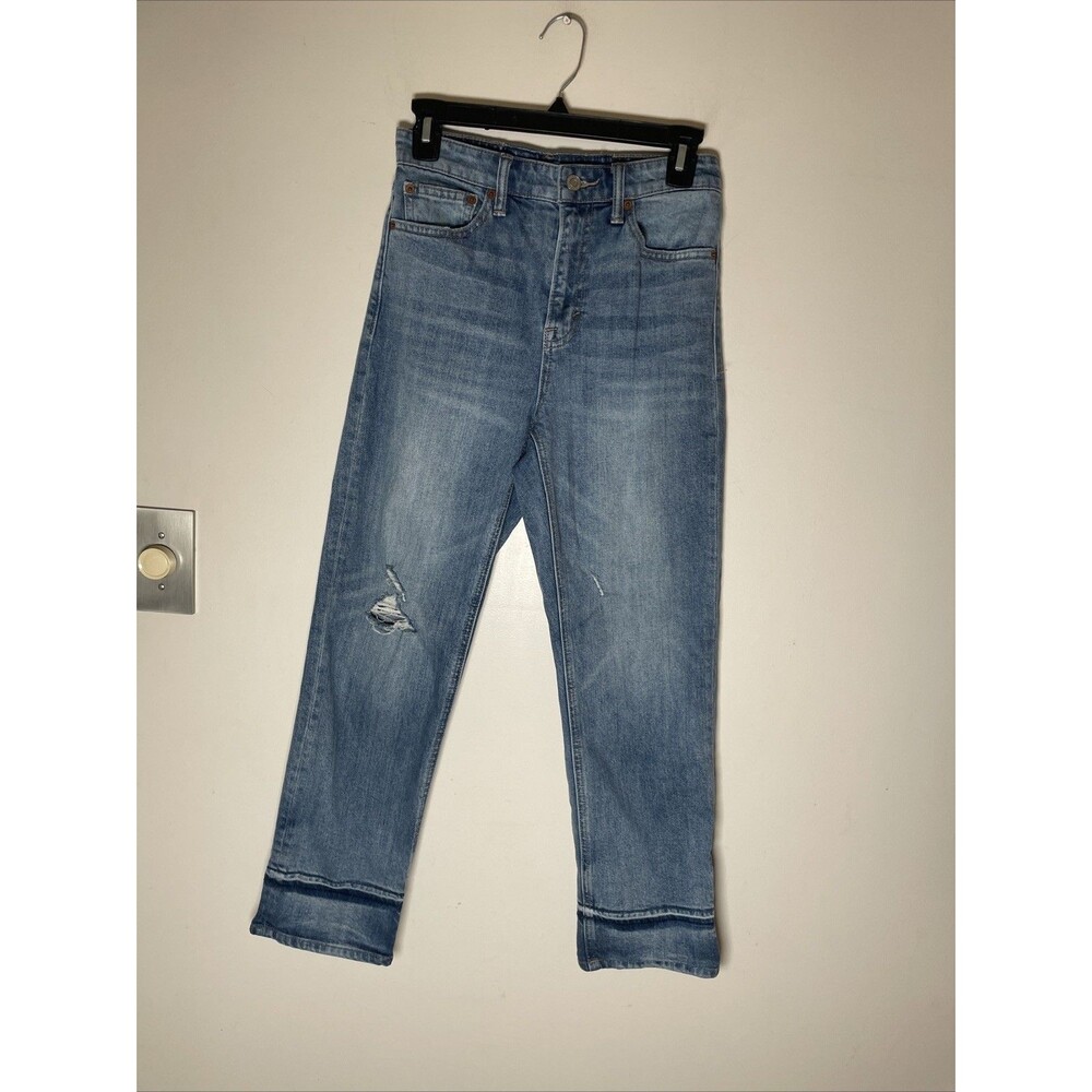 Lucky Brand Bridgette Jeans Blue Slim Straight Ripped Distressed Women’s 27, 4